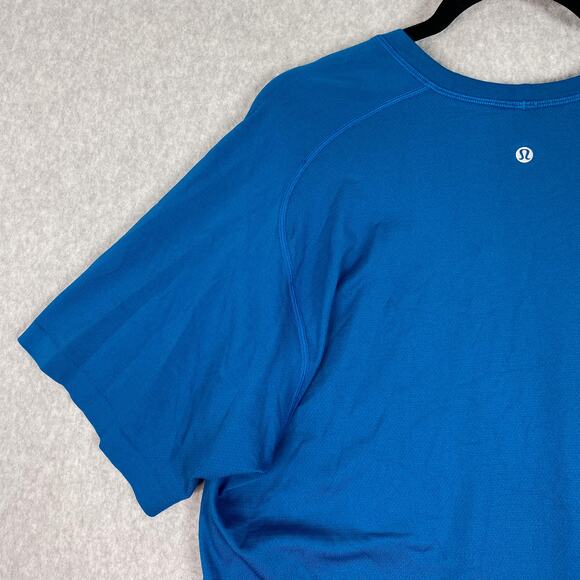 Lululemon Shirt Mens XXL Blue Metal Vent Tech Short Sleeve 2XL - Picture 5 of 8